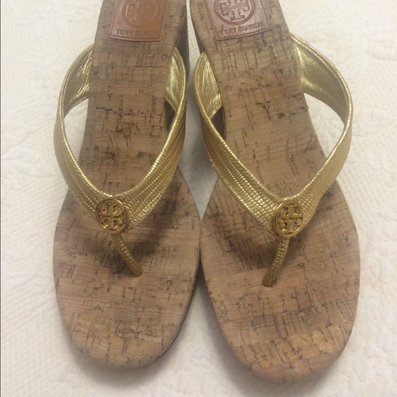 Tory Burch cork wedges