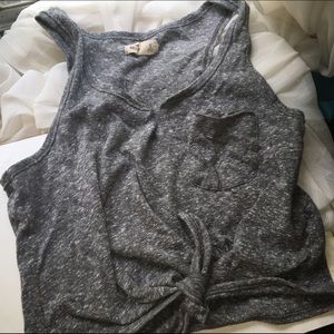 Gray Cropped Tank Top