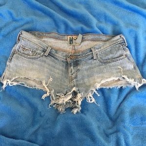 Distressed Jean short shorts