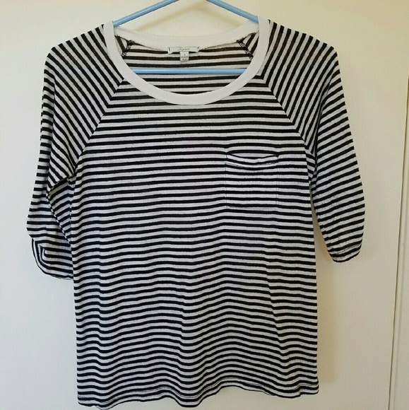 Black and White Striped Tee