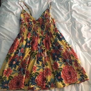 Cotton yellow & floral sundress