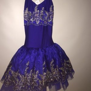Blue dance costume