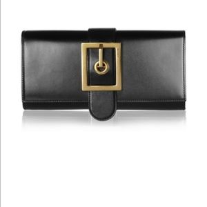 Gucci buckle detail leather clutch