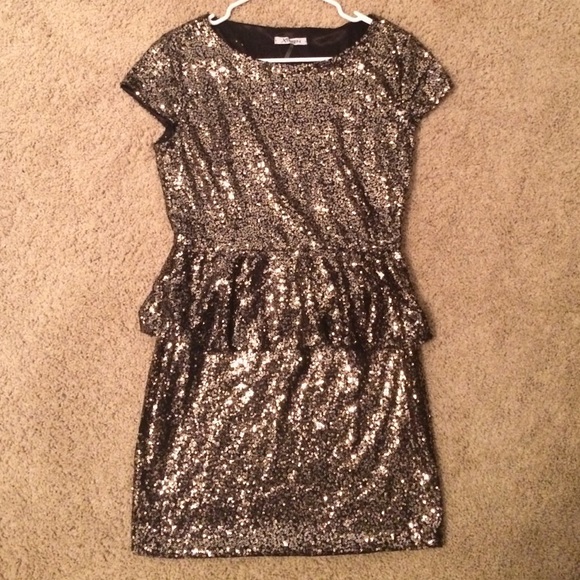 Zara Dresses & Skirts - Sequin peplum dress