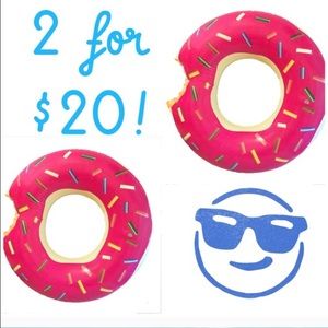Two 42 inch donut pool floats