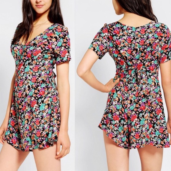 90's Floral Romper