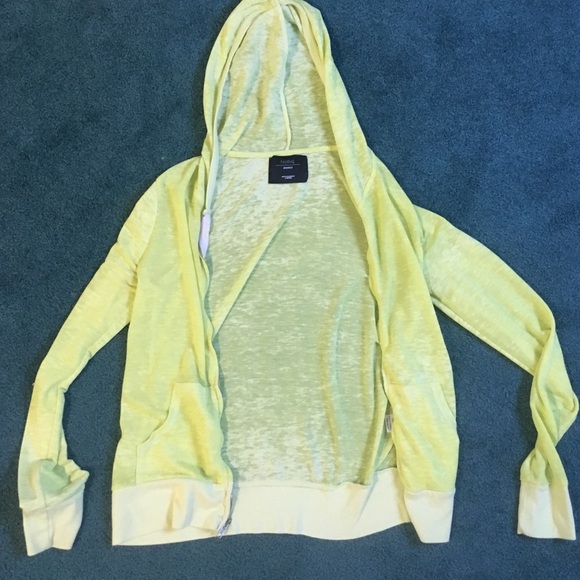 Neon yellow lightweight zip up