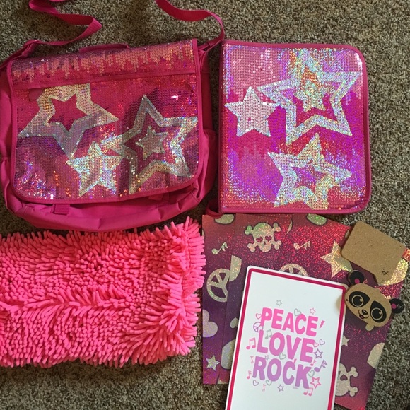 Justice Accessories Sequin Bookbag Binder Locker Decorations