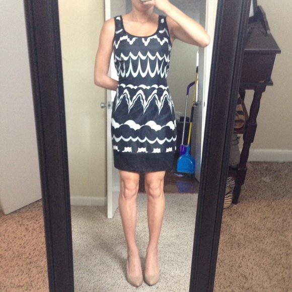 Black Print Modern Max and Cleo Sheath Dress