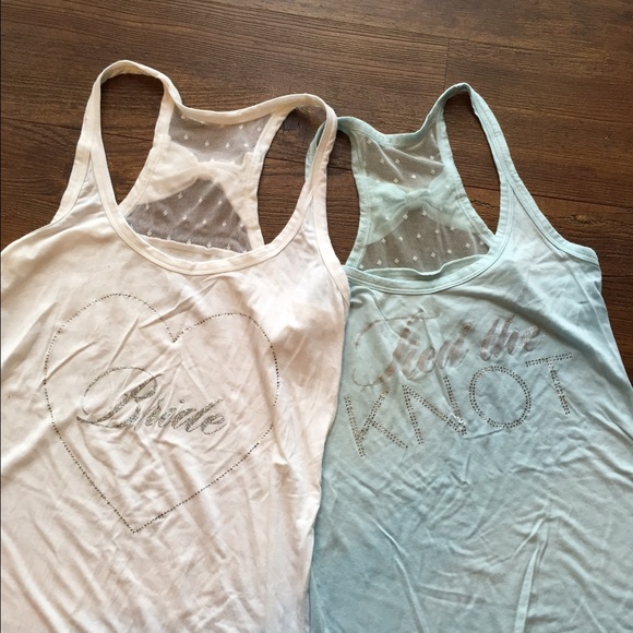 Victoria secret bride/tied the knot tank top set
