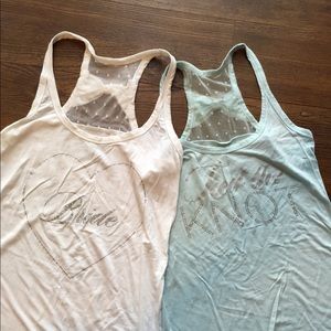 Victoria secret bride/tied the knot tank top set