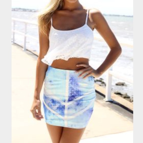 Sabo skirt blue and white skirt
