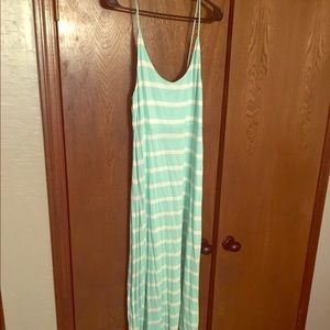 Blue and White Maxi Dress