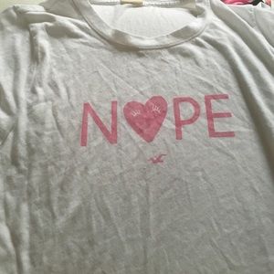 White and pink crop graphic shirt