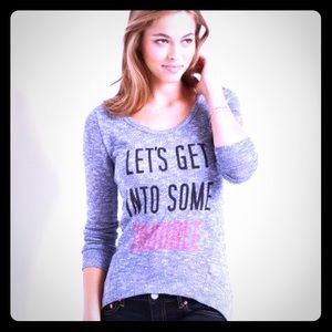 "let's get into some trouble" Thin Sweater