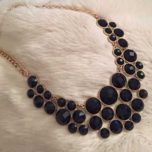 Navy & Gold Statement Necklace