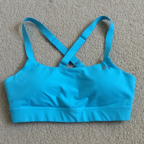 Blue under armor sports bra