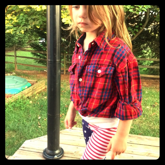 GAP kids plaid flannel shirt 4 boys girls