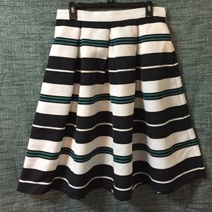 Stripe pleated a line skirt