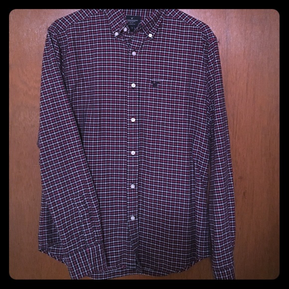 pink, white, navy blue checkerboard stripped shirt