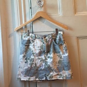 Urban Outfitters Adorable Floral Denim Mini Skirt