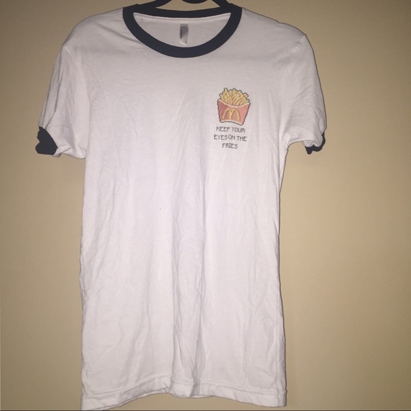 American Apparel "keep your eyes on the fries" tee