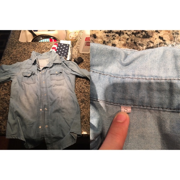 Blue button up