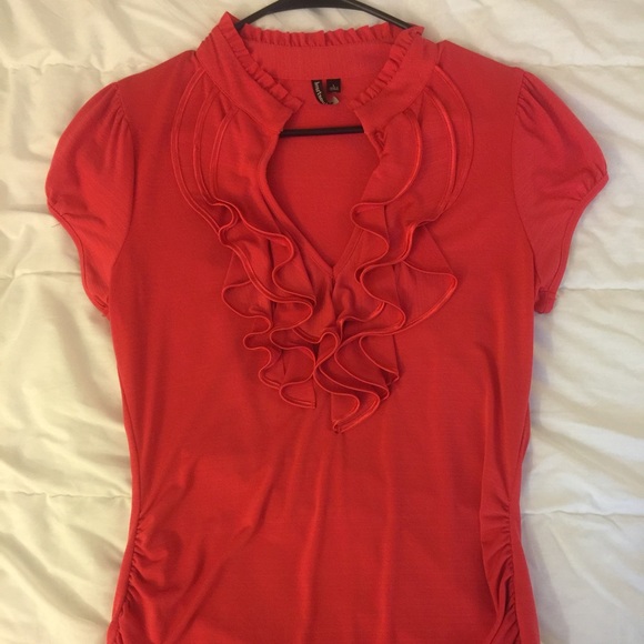 Pink ruffle shirt