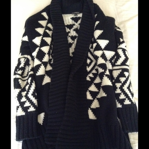 Express wool blend Aztec sweater/coat