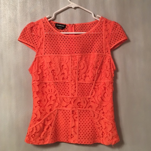 Bebe Coral/Orange Top