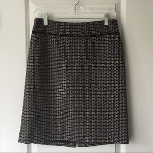 Ann Taylor a-line black & pink skirt