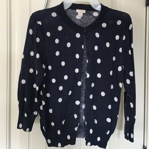 Polka Dot J.Crew Claire Cardigan