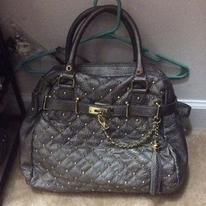 STEVE MADDEN handbag metallic leather w/ studs ✨