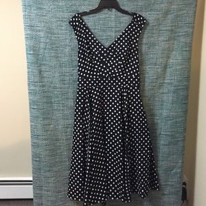Eshakti a line polka dot dress