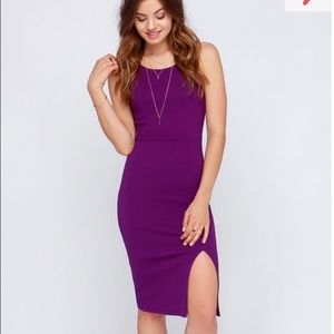 *NEW*Purple Dress w/Sexy Slit on left leg Sz Sm💜