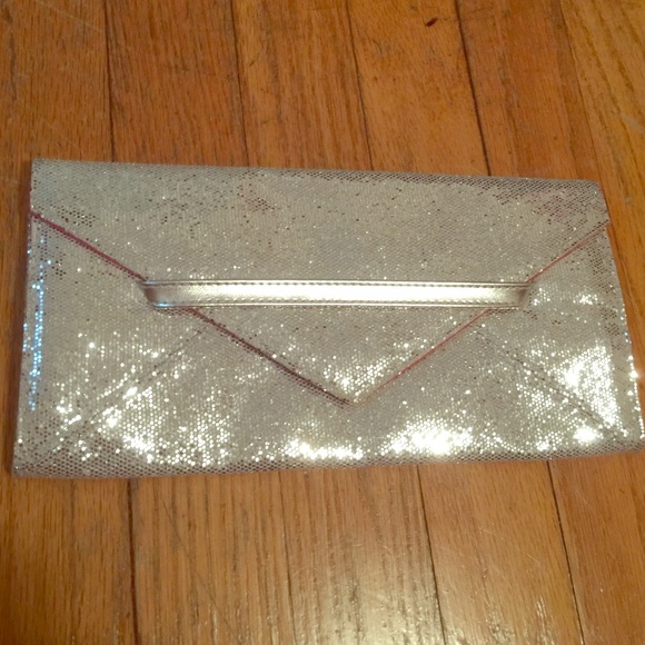 Victoria's Secret metallic sequin clutch