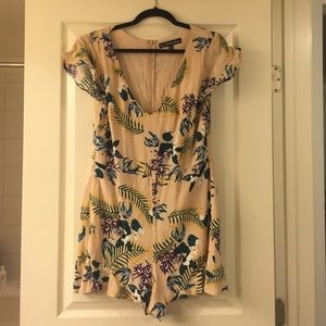 For Love and Lemons Dresses - For Love & Lemons Bright Floral Romper For Love and Lemons Dresses - For Love & Lemons Bright Floral Romper