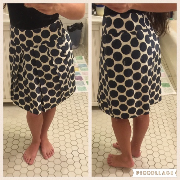 Banana Republic Blue & White Polka Dot Skirt