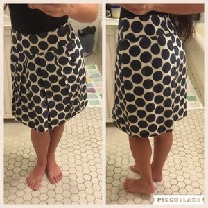 Banana Republic Blue & White Polka Dot Skirt