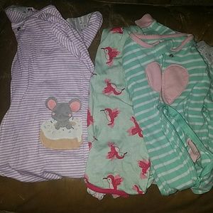 Carter's & Children's Place Long Sleep PJs
