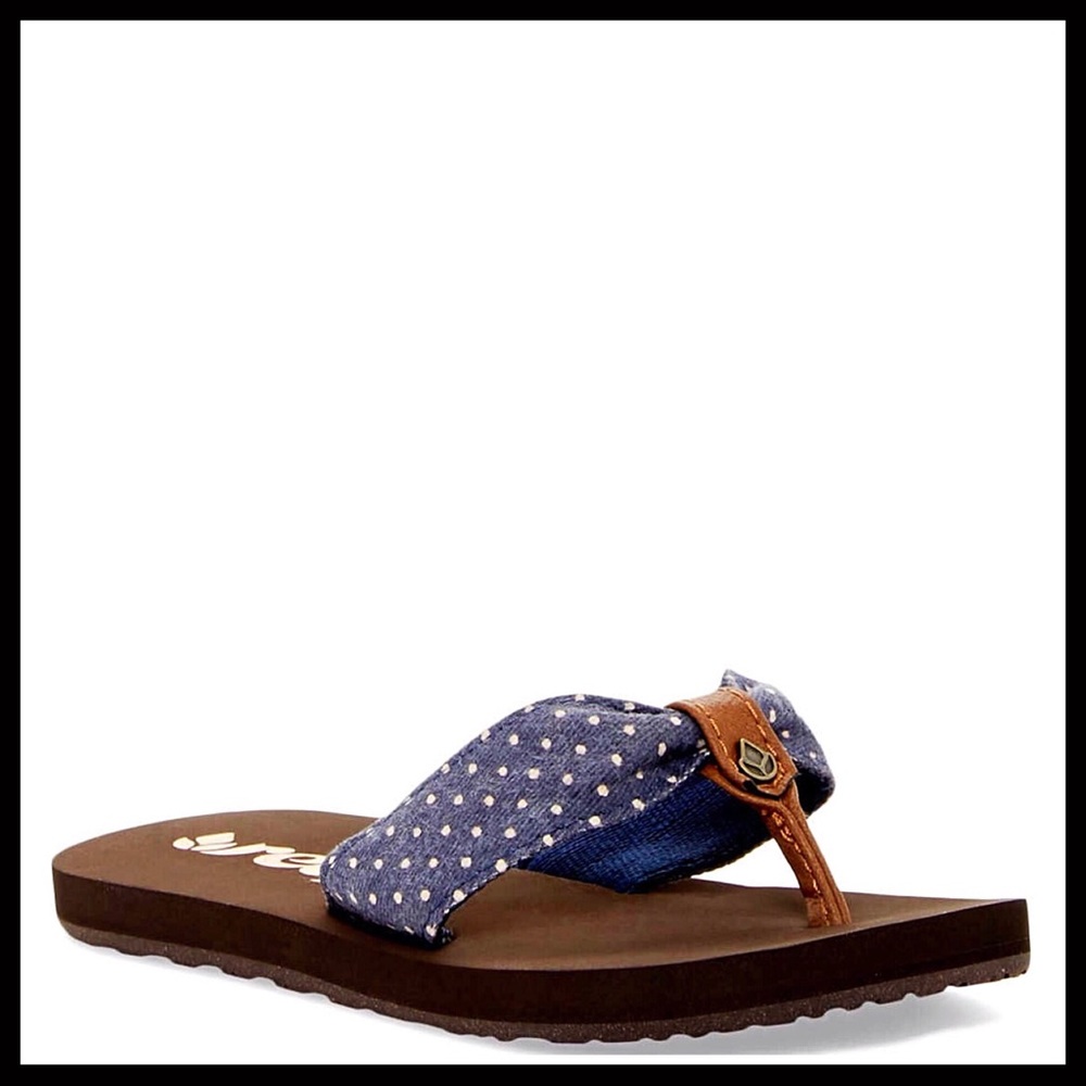 REEF BABY SANDALS SLIDES POLKA DOT FLIP FLOPS - Picture 8 of 8