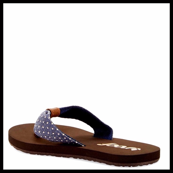 REEF BABY SANDALS SLIDES POLKA DOT FLIP FLOPS - Picture 3 of 8
