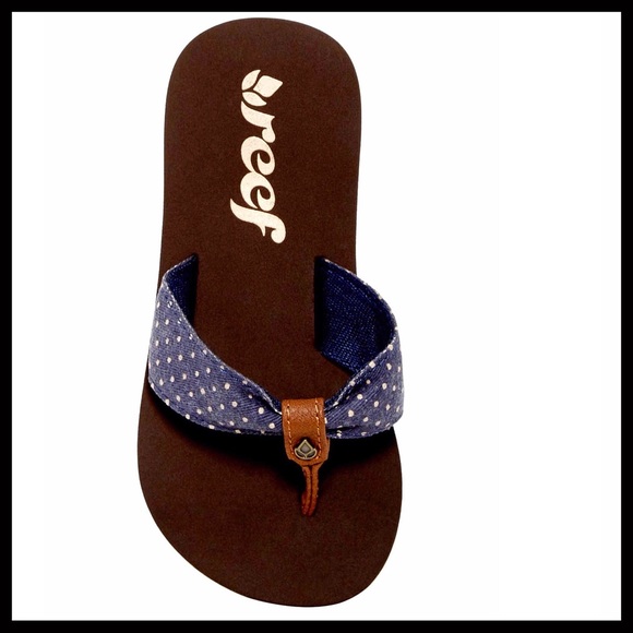 REEF BABY SANDALS SLIDES POLKA DOT FLIP FLOPS - Picture 4 of 8