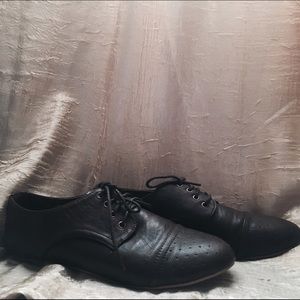 Brand New Brown Faux Leather Oxfords