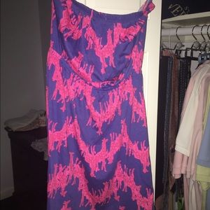 NWOT lilly p windsor dress iris blue neck in neck