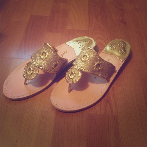 Gold Sparkle Jack Rogers