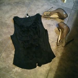 Bebe ruffle  blouse