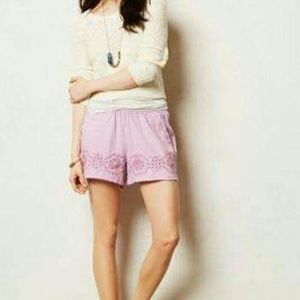 EUC Mermaid Embroidered Linen Shorts REDUCED PRICE