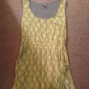 Gray & Yellow Dress