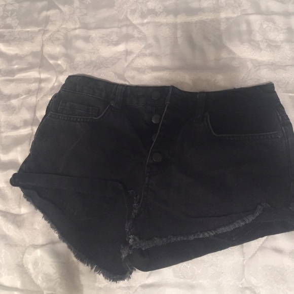 Black high wasted shorts